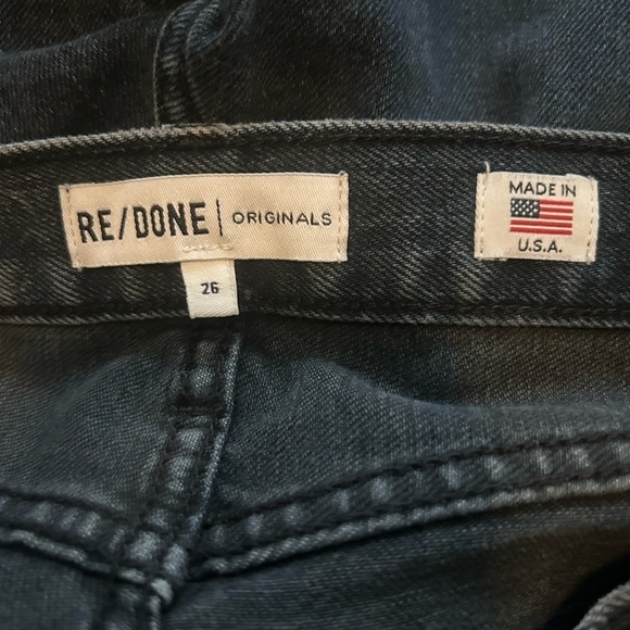 RE/DONE Original High Rise Ankle Crop Stretch Jeans Size 26 - Picture 7 of 7